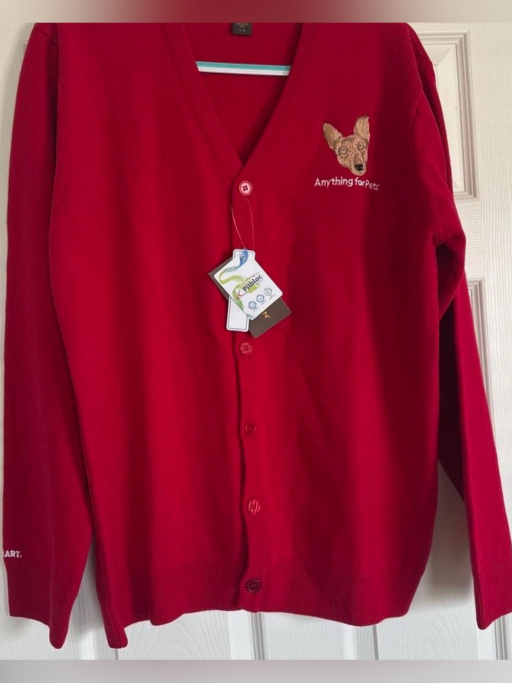 Harrington Men’s L 
Red V-Neck Cardigan Sweater. 
Corporate Dead stock